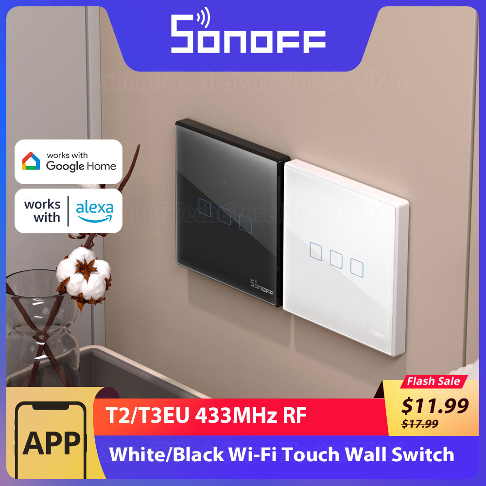 Sonoff Basic - SONOFF T2/T3EU 433Mhz RF WiFi Interruptor