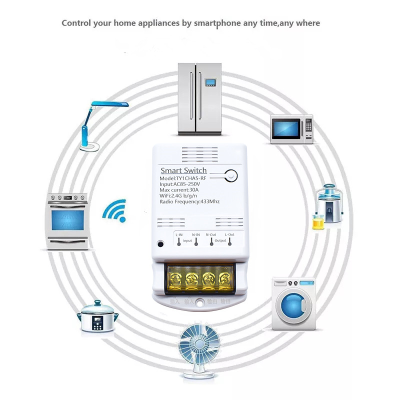 Módulo de relé Wifi 30A, inter - Tuya 4 Channel reseña y precio