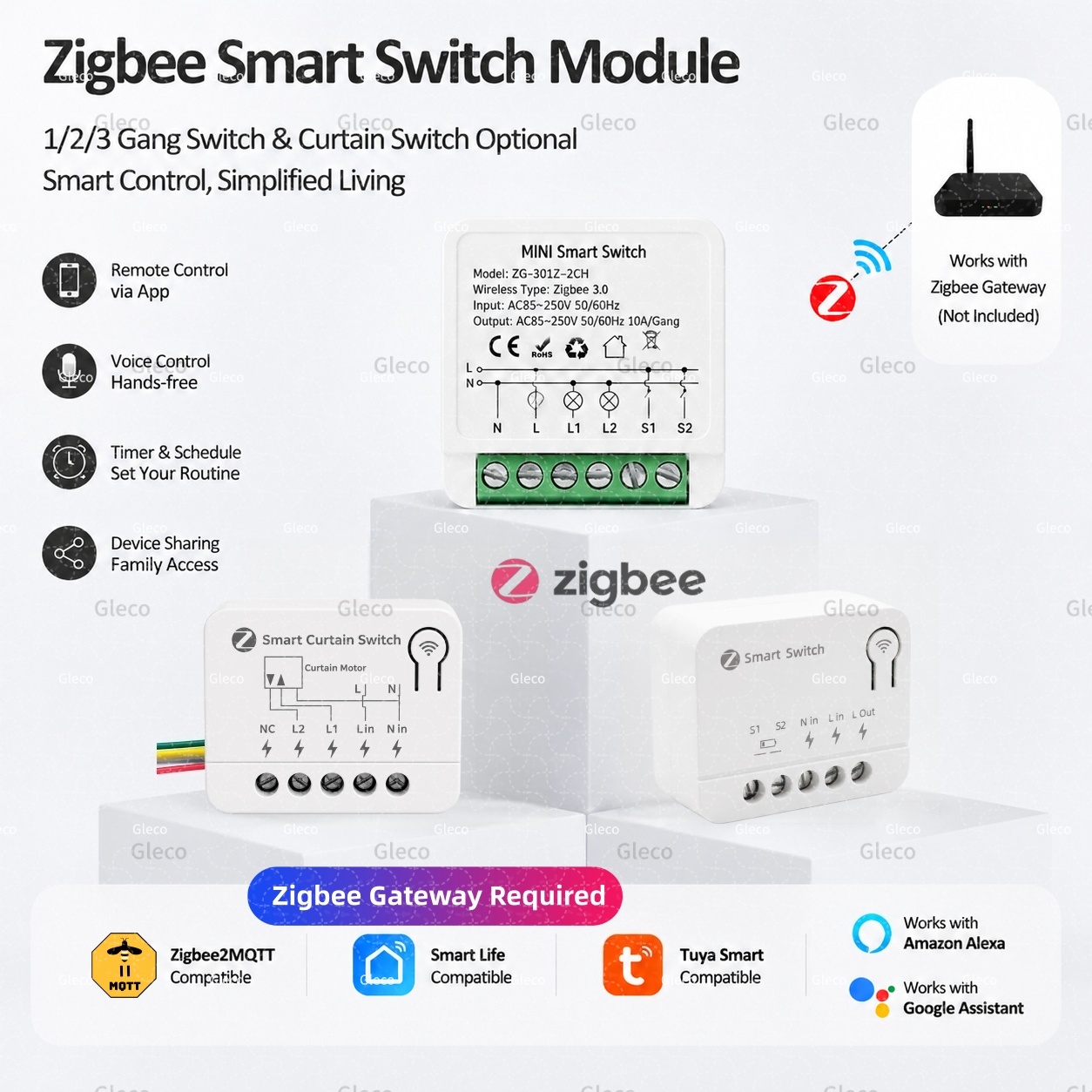 Módulo de Interruptor Zigbee E - Tuya 4 Channel reseña y precio