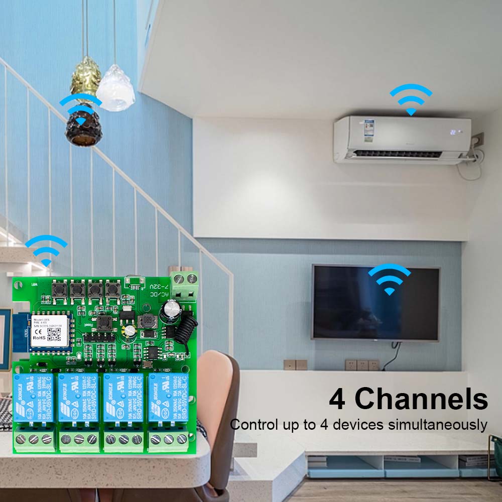Módulo de Interruptor Intelige - Tuya 4 Channel reseña y precio