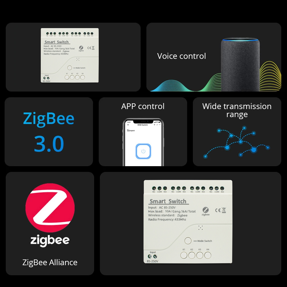 Módulo de relé ZigBee de 1 can - Tuya 4 Channel reseña y precio